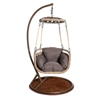 Fauteuil suspendu en rotin design moderne, fauteuil suspendu en forme d'œuf, 1 pièce, fabricant de meubles d'extérieur, balançoires de patio, balançoires de jardin, intérieur/extérieur