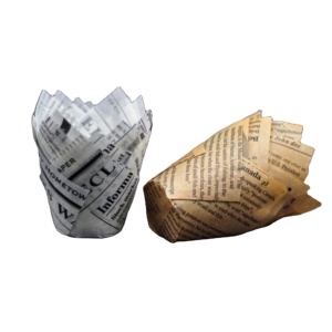 Tasse de cuisson de tulipe d'impression de <span class=keywords><strong>journal</strong></span>/tasse de tulipe d'impression faite sur commande/écologique jetable - Product Image 1