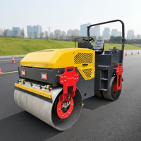 Mini-compacteur routier diesel hydraulique à double tambour homologué CE pour la construction