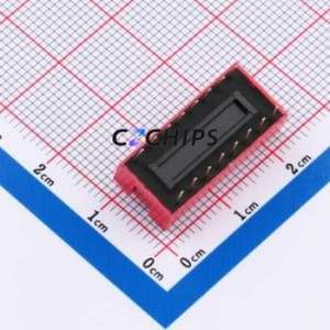 DS-08R DIP Switch Through hole Component (THT)-16P,21.8x9.9mm Switch Flat Toggle, Raised Type Single Pole Single Throw 8 PC Pin - Product Image 2