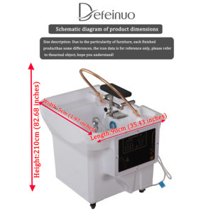 Defeinuo Luxury White Hair Washing Head Therapy Spa No Plumbing <strong>Portable</strong> <strong>Shampoo</strong> Basin <strong>Sink</strong> With 60l Water Tank for Beauty Bed - Product Image 6