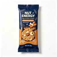 Emballage personnalisé pour barres énergétiques, sachet en plastique de qualité alimentaire pour barres protéinées, biscuits, gâteaux et en-cas