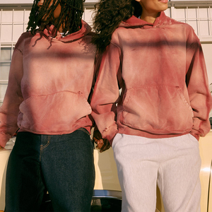 Sweat à capuche unisexe en polaire 100 % polyester de haute qualité KingSen, broderie personnalisée avec logo en strass, effet vieilli - Product Image 1