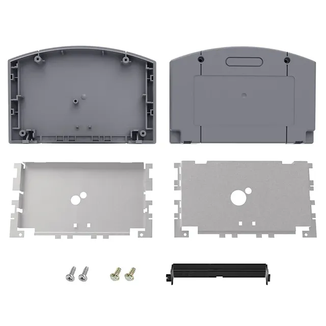 For N64 Game Card Hard Housing Shell Replacement Case with Screw Fix Bar-Compatible with USA/Japanese/Euro Cover for Nintendo 64