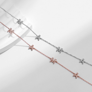 925 sterling Silver hợp thời trang chữ Mama liên kết chuỗi Đồ trang sức mỹ Rose Gold Color Charm dây chuyền cho phụ nữ - Product Image 5