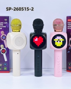 带 LED 迪斯科灯的无线卡拉 OK 麦克风，便携式蓝牙卡拉 OK 麦克风音箱，适合儿童、成人、家庭聚会 - Product Image 5
