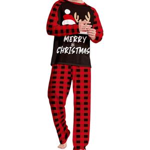2025 Santa Christmas Pyjamas Family Matching Plaid Nachtwäsche-Sets für Frauen Männer Kinder Elastische Taille Atmungsaktive Größe bis 6XL - Product Image 2