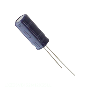 Condensateur canal fabricant CAP ALUM 1500UF 20% 35V RADIAL à travers trou 1500 uF LXZ35VB152M12X35LL - Product Image 1
