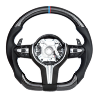 Volant 3 branches en cuir véritable et fibre de carbone pour BMW E46 M3 E90 Série 3 – Modèle ancien remis à neuf et assemblage nouvelle version améliorée