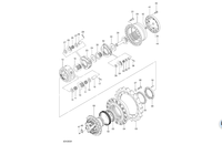 Pièces d'origine Hitachi YB00000839/4210853, axe d'engrenage planétaire pour excavatrice Hitachi ZX200 ZX200-3G ZX200-5G ZH200L-A ZX200-5A ZX200-5B
