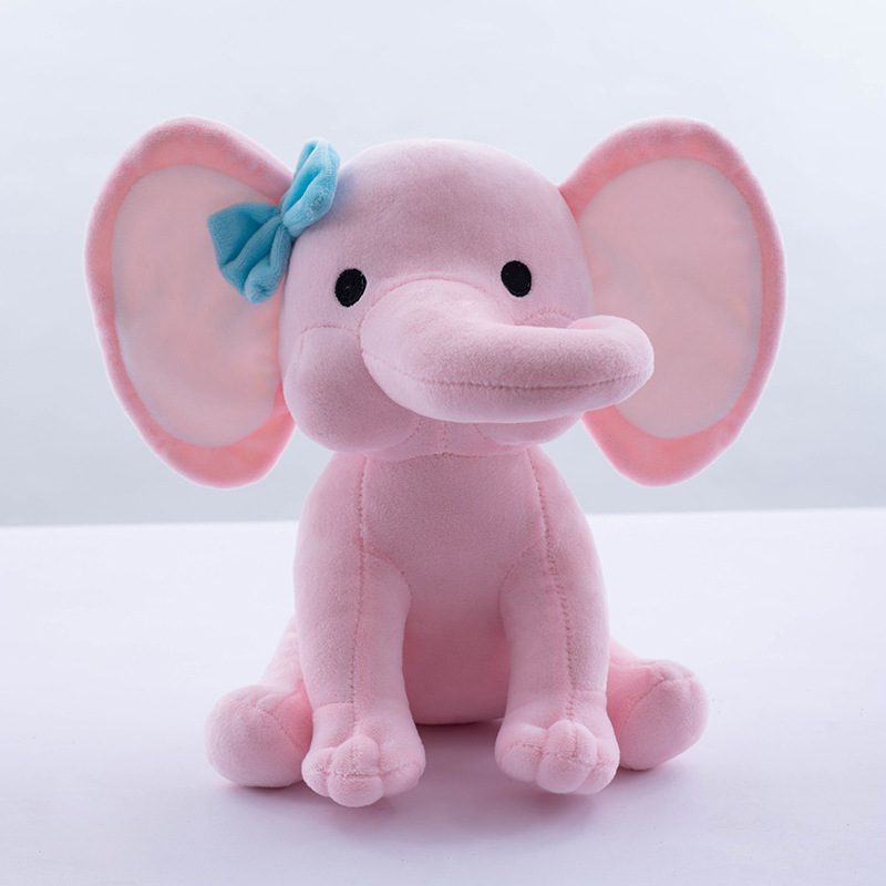 Peluche Éléphant Rose et blanc