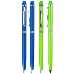 Stylo à bille de haute qualité en métal, rotation, plusieurs options de couleurs, avec logo de marque imprimé - Product Image 1