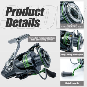 5 + 1BB roulement à billes métal eau salée eau douce Ultra lisse <span class=keywords><strong>moulinet</strong></span> 13kg glisser puissance pêche 2000 4000 <span class=keywords><strong>moulinet</strong></span> pour truite <span class=keywords><strong>brochet</strong></span> - Product Image 3