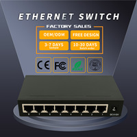 TiNCAM OEM SKD Gigabit Ethernet Switch 8 1000Mbps Unmanaged LAN RJ45 Internet Splitter CCTV Network Ethernet Hub Stock
