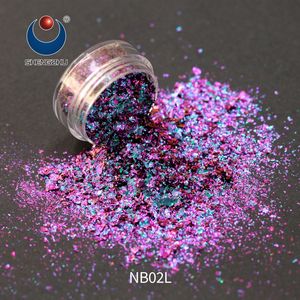 Sheng Zhu NA02L-NG03L Series Chameleon Flakes smalto Gel per unghie per vernice per auto vernice per unghie verniciatura a polvere blu perla bianca vernice per auto - Product Image 3