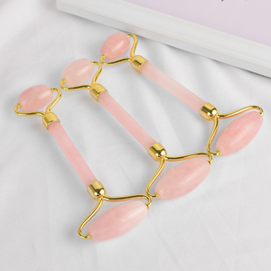 En gros Naturel Anti-Vieillissement Masseur Minceur Oeil Rose quartz Jade rouleau pour le visage - Product Image 2