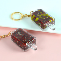 Porte-clés pendentif en PVC, simulation de bâtonnet de glace, modèle miniature de jouet alimentaire DIY, décoration de sac