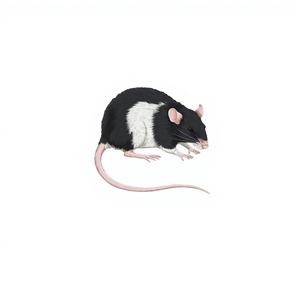 Camiseta Corta de Moda para Mujer, Cuello Redondo, Corte Ajustado, Estilo Y2K, con Estampado Detallado de Rata, Tejido de Punto, Spandex/Poliéster - Product Image 1