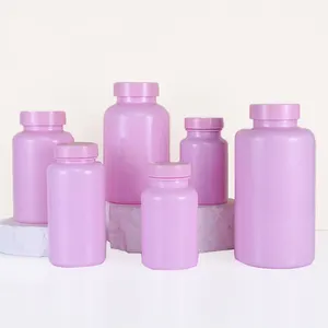 Kapaklar güvenilir ambalaj ile Set 300 ml erik küçük ilaç şişeleri PET plastik kavanozlar