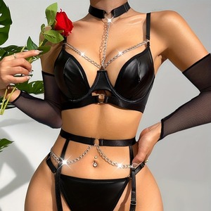 Nouvel ensemble de lingerie sexy pour femme avec chaîne et collier, style Spicy Girl, pour le maintien et le confort - Product Image 1