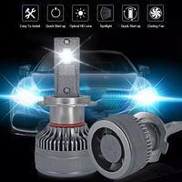 F4 300W 100000LM Led Lumière H4 9005 9006 Triple tubes en cuivre H8 H7 Led Ampoule 9005 9006 Car Auto H7 Led 12v H4 Led Phares de voiture