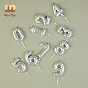 סיטונאי מותאם אישית נצנצים צבע 0-9 שעווה עוגת יום הולדת מספר נרות עבור סיום השנה החדשה רמדאן - Product Image 5