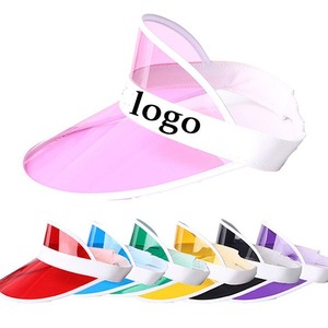 Casquette de soleil Ys71 Logo Printemps-Été réglable multicolore en gros – Visière de voyage et de plage publicitaire - Product Image 4
