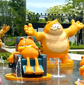 Lindo para <span class=keywords><strong>Garfield</strong></span> gato resina artesanía escultura fibra de vidrio mascota dibujos animados artesanía para decoración del hogar - Product Image 5