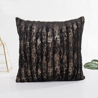Housse de coussin 3D rayée moderne et élégante 43*43cm, douce, décorative pour la maison, motif dôme, doré/argenté, 1 pièce, taie d'oreiller personnalisée pour canapé