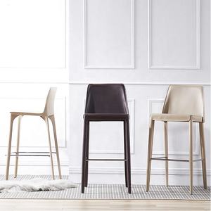 Chaises de bar de restaurant de design moderne, tabourets de bar, chaise haute en cuir pour table de bar - Product Image 2