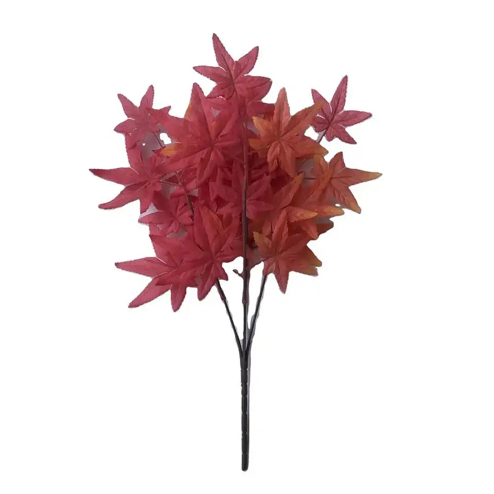 Penjualan langsung kualitas tinggi dekorasi Aktivitas Luar Ruangan simulasi musim gugur daun maple cabang dekorasi tanaman buatan dalam ruangan