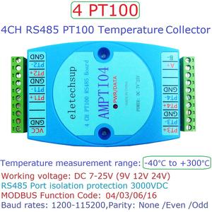 Dc 12V 24V 4ai-40 ~ 300 Celsius <span class=keywords><strong>Pt100</strong></span> <span class=keywords><strong>Rtd</strong></span> <span class=keywords><strong>Sensor</strong></span> Tot Rs485 Temperatuurcollector Module Platina Thermische Weerstandscollector - Product Image 4