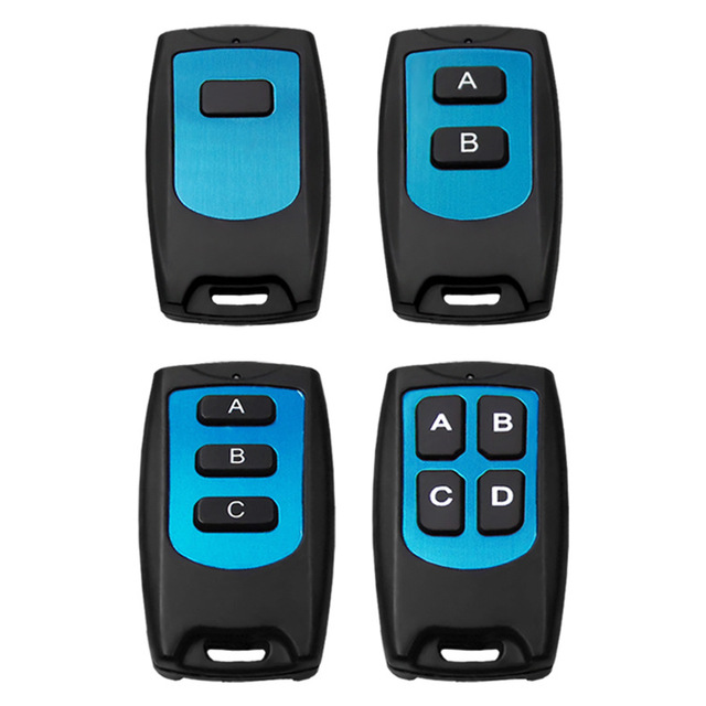 1/2/3/4 Channel RF 433MHZ Learning Code 12V Remote Control Gadgets Car Remote Control