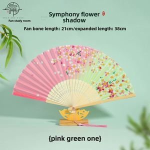 พัดไม้ไผ่พับได้พิมพ์โลโก้ตามสั่ง พัดกระดาษสีขาวสำหรับงานแต่งงาน - Product Image 3