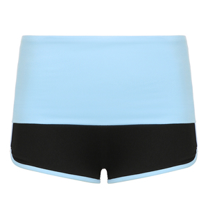 กางเกงขาสั้นออกกำลังกายผ้าซาตินเอวสูงทรงสกินนี่แบบอเมริกัน ระบายอากาศได้ดี สีสันตัดกัน ตะเข็บเข้ารูป เซ็กซี่ เหมาะสำหรับใส่ไปยิม - Product Image 5