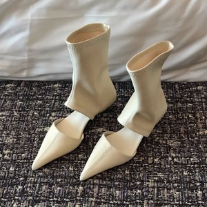 Botines de tacón de aguja elegantes con diseño sexy y adelgazante, ideales para fiestas y oficina, con punta hueca, tendencia de otoño. - Product Image 5