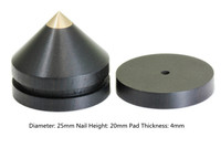1 takım/4 adet standı/başak + ped sandal ağacı HIFI raf hoparlör dekoder CD güç amplifikatörü darbeye dayanıklı küçük 25mm