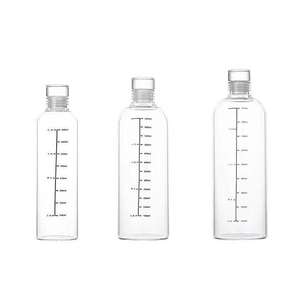 500ml 750ml 1000ml Alta calidad Único Personalizado Colorido Alto Borosilicato A prueba de fugas Deporte Fitness Botella de agua de vidrio - Product Image 6