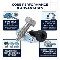Sekrup Jempol Torx Knurled Baja Tahan Karat Kepala Bulat Metrik A2-70 M2.5 JIS untuk Penyesuaian Instrumen Peralatan