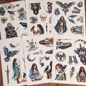 JAI IMAN 20 hojas DIY no repetitivo Storm Hunter tamaño grande PET y papel autoadhesivo libro <span class=keywords><strong>de</strong></span> pegatinas - Product Image 5