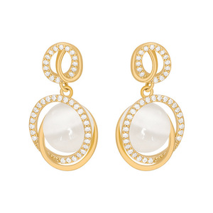 Orecchini Pendenti Geometrici a Occhio di Gatto per Donne, Orecchini 3D per Uso Quotidiano e Feste, Gioielli alla Moda - Product Image 4