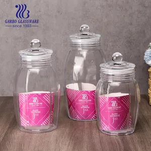 Wholesale Clear Sealing Glass Storage Jar For Chocolate Bean Candy Kitchenware Fancy Large Food Storage Jar With Sealed Cover