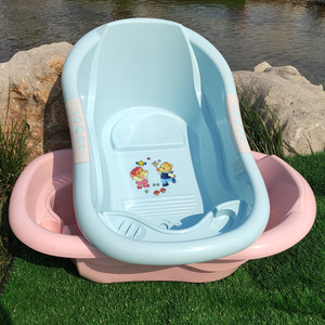 Large Plastic Baby <b>Bath</b> Tub Infant Bathtub With <b>Support</b> 0-12 Months Mixed Color - Product Image 1