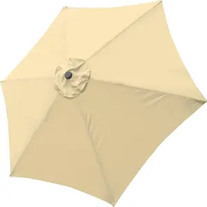 Ticari sınıf 7.5 Ft 9 Ft veranda şemsiye bahçe UV koruma havuzu şemsiye ağır direk veranda şemsiyesi ve bazlar