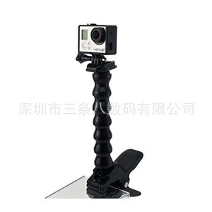 Action Cam Mount Flexible <b>Clamp</b> Bracket 7 Joint Snake Arm Shark <b>Clip</b> Quick Release For GoPro Hero4 3 Plus Xiaomi Yi 4K - Product Image 3