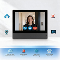 Tablette Intérieure H814 Android 8.1 avec Interphone, Écran Tactile IPS 7 Pouces, Vidéo-Parlophone POE pour Système de Conférence et Maison Intelligente/Appartement