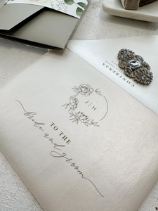 ชุดการ์ดเชิญงานแต่งงานงานแต่งงานอะคริลิคใสลายปราชญ์สีเขียวหรูหราออกแบบได้ตามต้องการ - Product Image 5