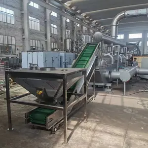 Industrial Natural Gas Heating 316 SUS Vibrating Fluidized Bed Dryer For Bread Crumb Salt Granules