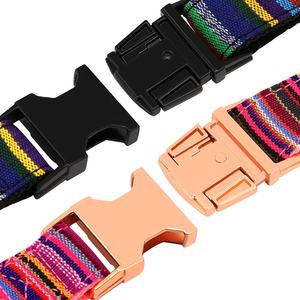 나일론 개 목걸이 다채로운 애완 동물 버클 칼라 분실 방지 명판 ID 태그 소형 중형 대형 개 S-L 조정 가능 - Product Image 4