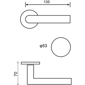 Kak — <span class=keywords><strong>poignée</strong></span> <span class=keywords><strong>de</strong></span> <span class=keywords><strong>porte</strong></span> ronde en acier inoxydable, pour <span class=keywords><strong>porte</strong></span> principale, design simple, serrure - Product Image 5